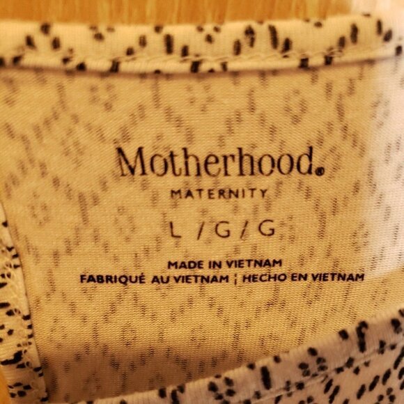 Motherhood Maternity Womens Stretchy Black White Short Sleeve Tunic Top Large - Picture 4 of 4